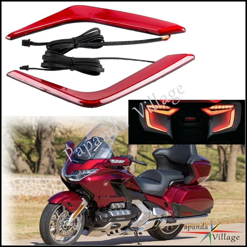 

Motorcycle Accessories Red LED Rear Tail Light Saddlebag Brake Stop Lamp For Honda Gold Wing GL1800 F6B Tour DCT Airbag 2018-Up