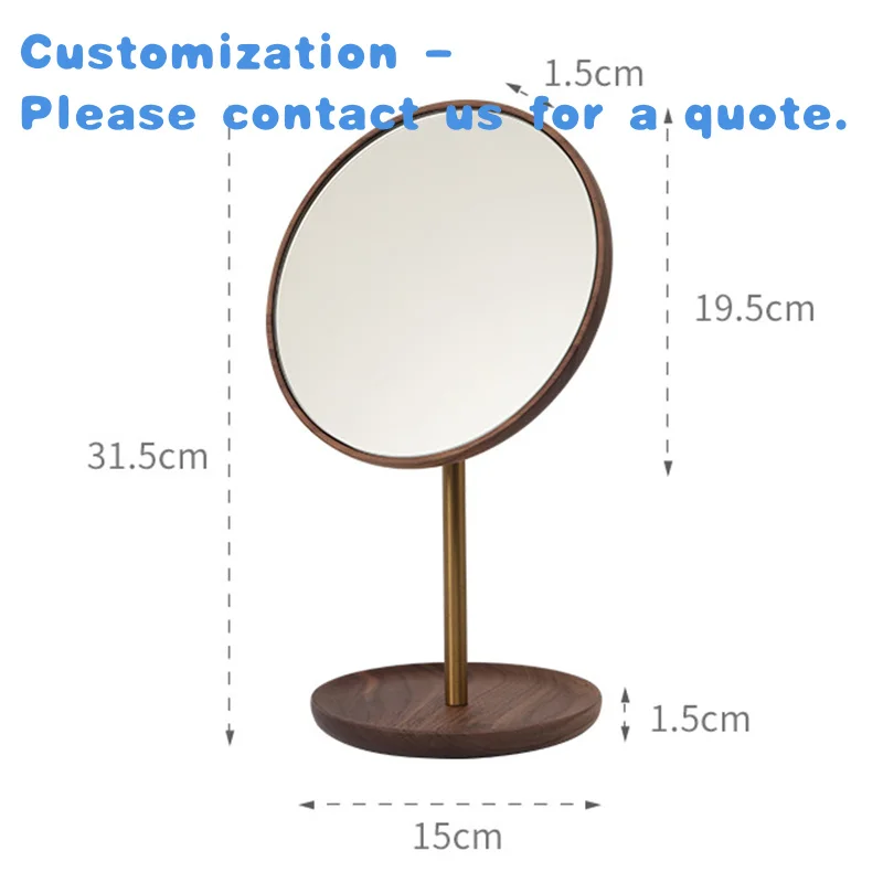 custom.High Quality Pine Wood Luxury Cosmetic Desktop Mirrors Durable and High Grade Jewelry Shop Use