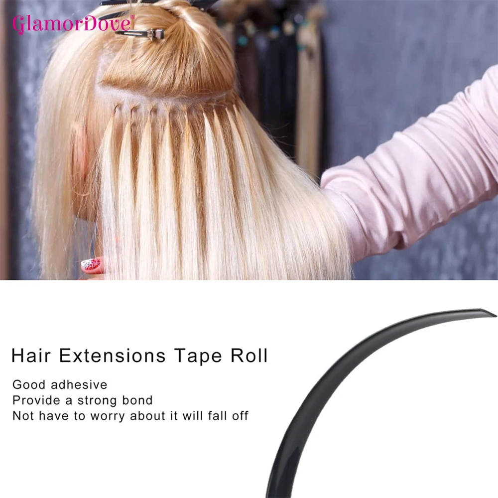 GlamorDove-rollo de unión de queratina italiana, adhesivo de repuesto para extensiones de cabello preadheridas, herramienta de 9mm