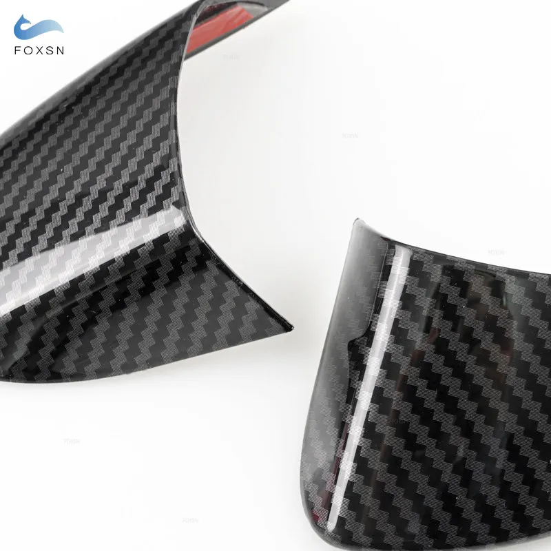 For VW Golf 6 MK6 Jetta Bora Polo Touran Caddy Eos 3pcs Car Steering Wheel Panel Cover Trim ABS Carbon Fiber Grain Accessories