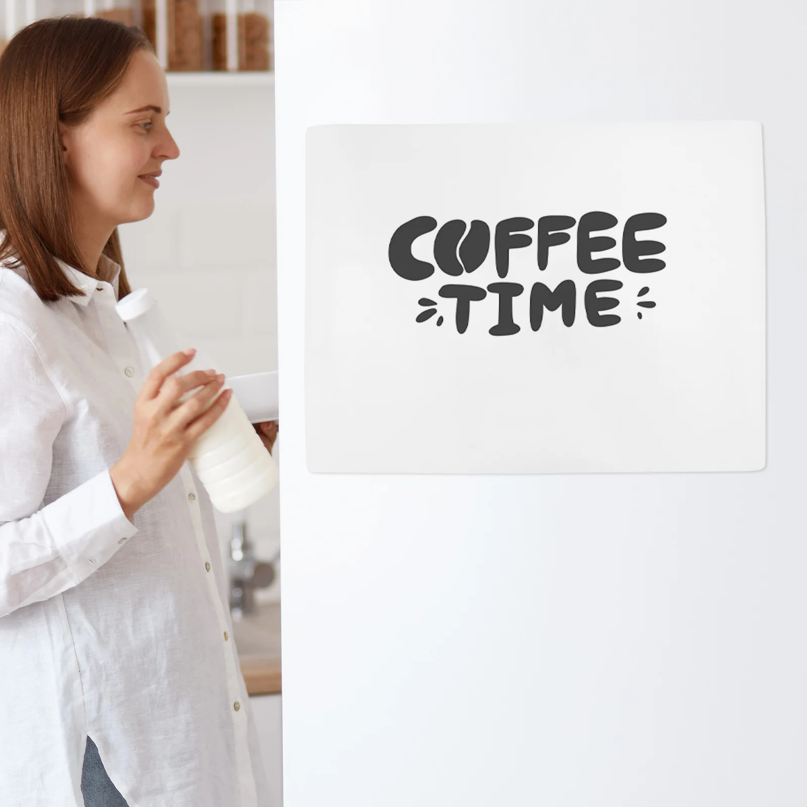 12x16 بوصة قابل للمسح السبورة ملصق ذاتية اللصق الجاف محو المجلس لباب الثلاجة مكتب جدار التقويم مهمة المنظم مخطط #2