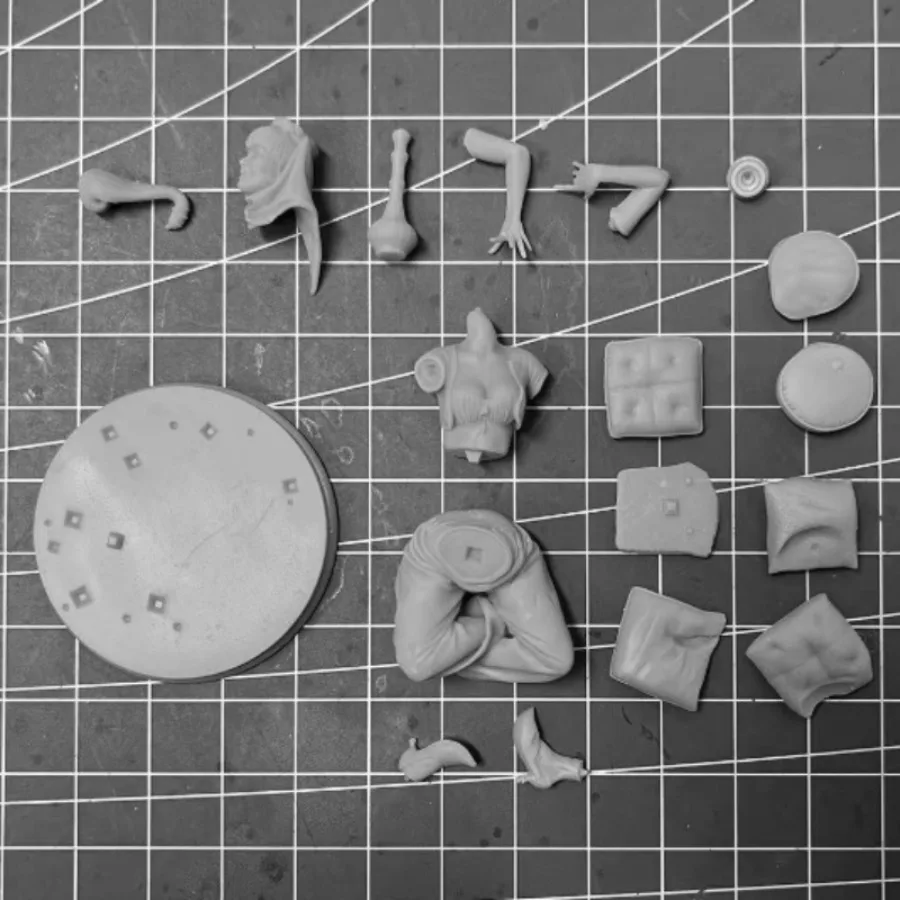 1/24 75Mm Scale Jeannie (Space Fairy Love) Resin Body Assembled Model Kit Fantasy Miniature Diorama Toy Unassembled & Unpainted