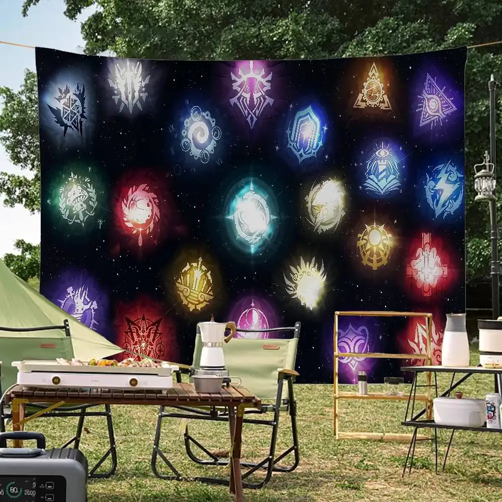 Anime L-Lord Of M-Mysteries Colorful Flag Wall Hanging Bohemian Wall Banner Mandala Indoor Art Decor