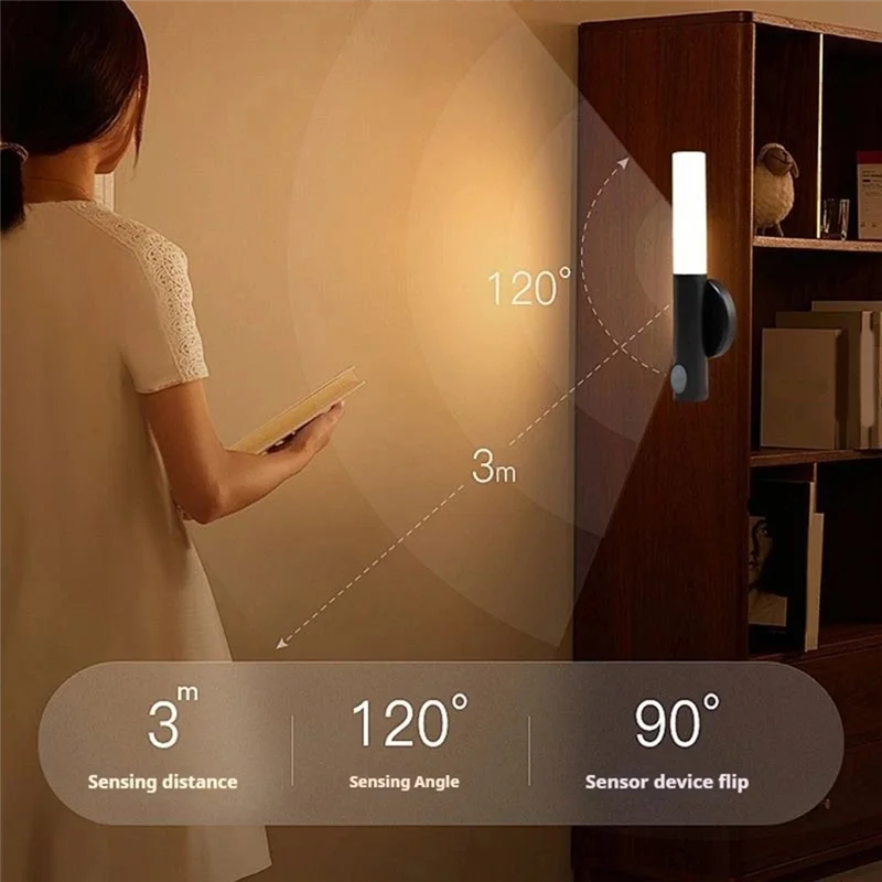 【Fast Delivery】Toilet Wall Induction LED Night Light Rechargeable Intelligent Human Body Induction Corridor Wall Light Household