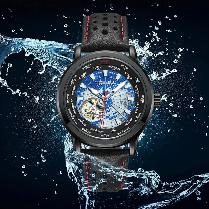 Tophill A031G Fashion Style Planet  Waterproof Automatic Watch for Men