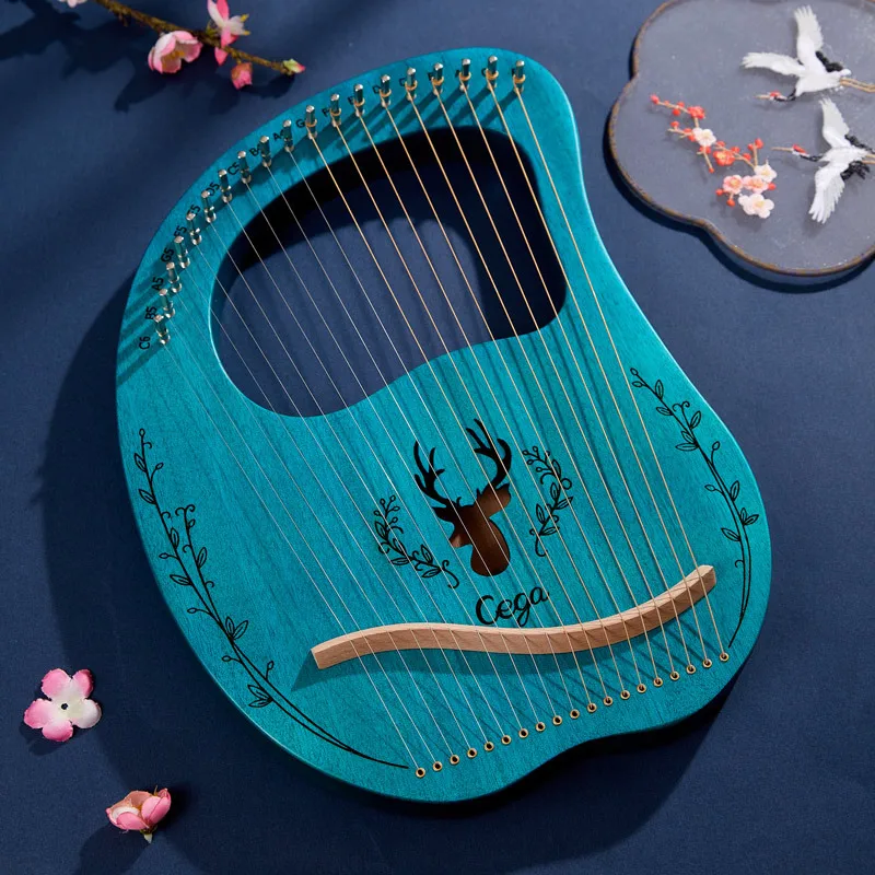 Lyre Harp 10/16/19/21/24 Strings Piano Harp Lyre Harp Mahogany Stringed Musical Instrument With Tuning Wrench Spare Strings