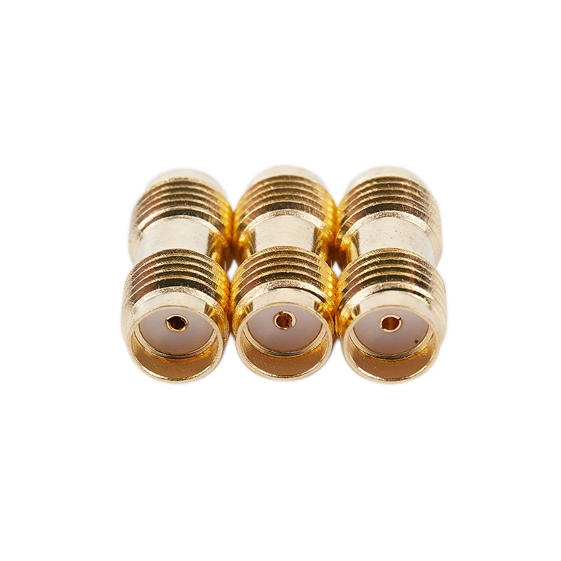 Dagelijkse 3X Gouden RF-connector SMA Female naar SMA Female voor bidirectionele radio SMA-F naar SMA-F Antenne-adapter