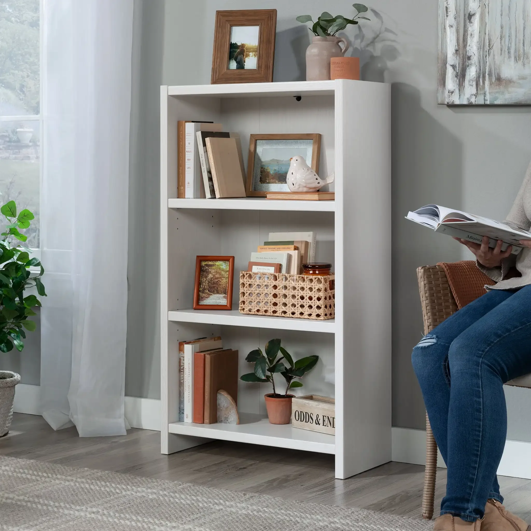 

3 Shelf Bookcase, White Finish