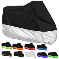 190T diseño negro azul cubiertas impermeables para motocicleta motores polvo lluvia nieve cubierta protectora UV interior exterior M L XL XXL XXXL 4XL