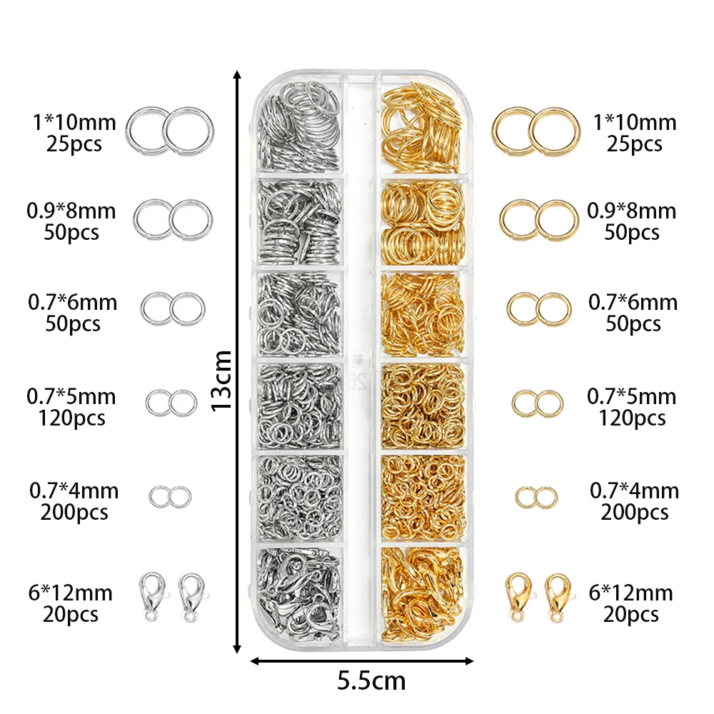 1Box Schmuck Befunde Kits Zink legierung offene Bieger inge Hummer verschlüsse für DIY Armband Halskette Kette Zubehör Herstellung Lieferungen