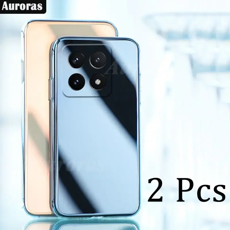 Skinlee For Xiaomi 14T Pro Case 2PCS Original Transparent Silicone Clear Cover For Xiaomi 13T Pro pro13t 14t Back Casing
