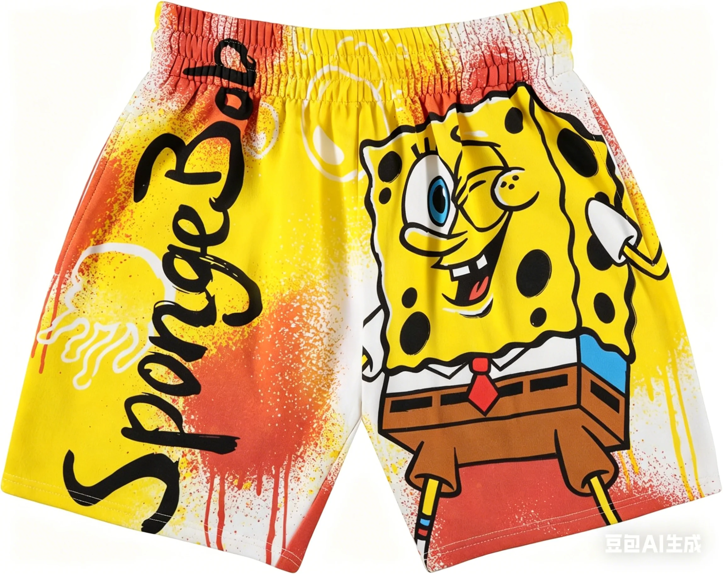 Cute and Quirky SpongeBob SquarePants 3D Printed Shorts for Adults and Children, Cosplay Casual Sports Loose Pants