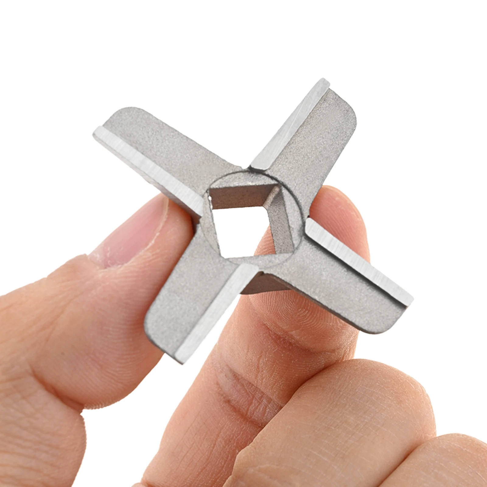 Meat Grinder Blade Replacement Accessory 10mm Inner Hole Stainless Steel 46mm Length for Bosch Philips HR2724 HR2725 HR7768