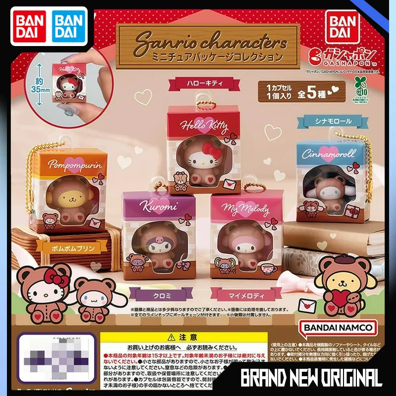 

Genuine Bandai Sanrio Characters Miniature Package Collection Mini Box Gashapon Ball Cute Hello Kitty Kuromi Collectible Figure