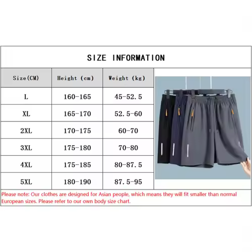 Men's Summer Ultra-thin Ice Silk Beach Casual Shorts Jogging Sport Quick Dry Male Zipper Loose Gym Sports Short Pants Sweatpant - Image 6