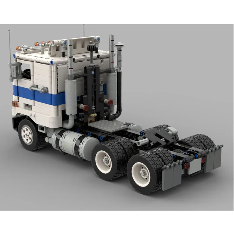 MOC-213801 Model Blok Bangunan Truk Flathead Kargo Klasik Baru, 1265 Bagian, Hadiah Mainan Natal Ulang Tahun Anak Laki-laki dan Anak-anak