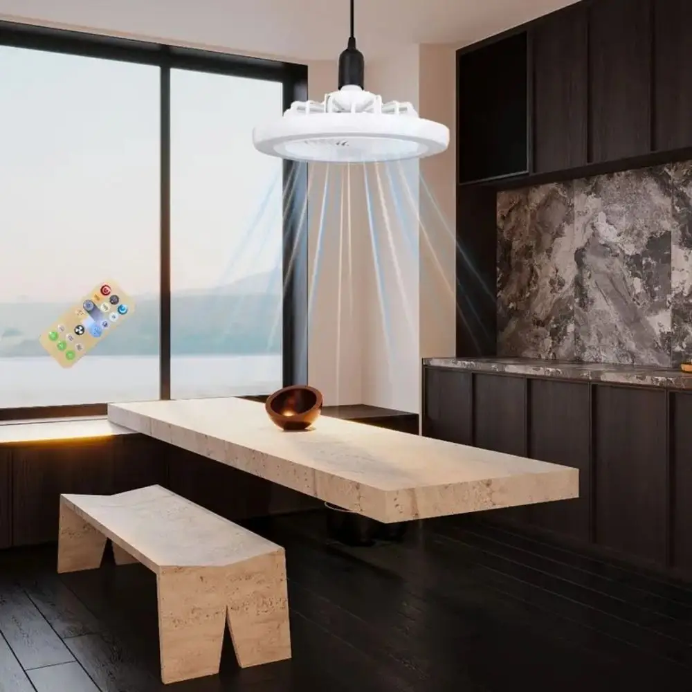 قابل للتعديل E27 مروحة ضوء 360 درجة دوران عكس الضوء E27 مروحة مصباح E27 دوامة حامل مصباح ABS Led مروحة السقف مع الضوء