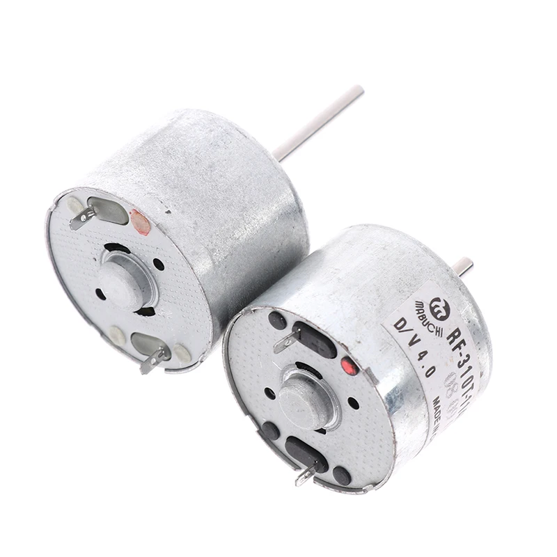 Low Drain DC Motor RF-310T 3-6V 4000-7100rpm, Ideal for DIY CD Player & Robot Applications