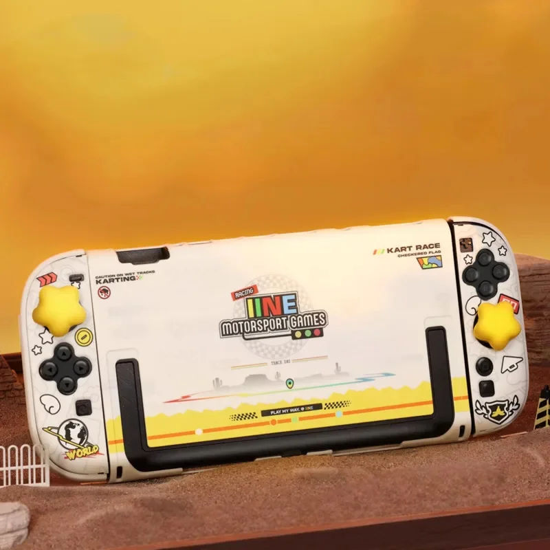 

Dockable Case For Nintendo Switch 2 Silicone Grip Kart World Splatoon Protective Cover Compatible With Joy-Con Controller