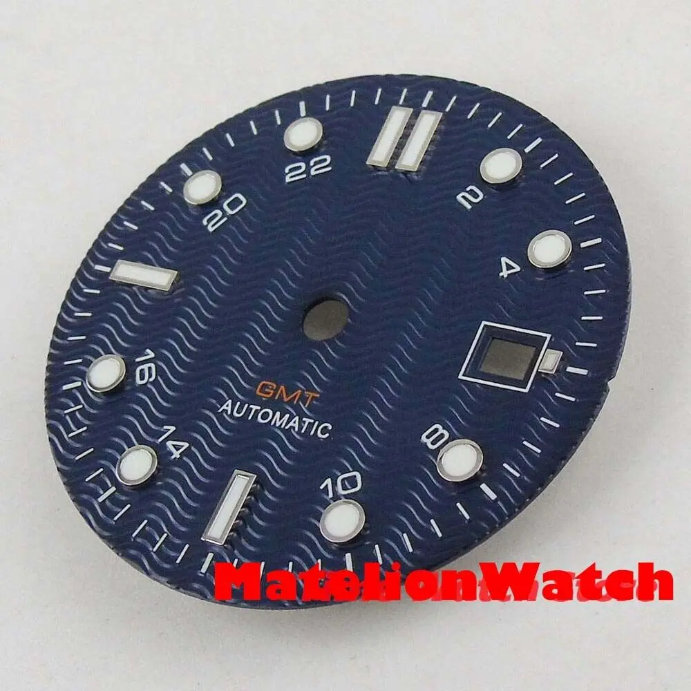 Циферблат часов 31 мм, дата, подходит для ETA 2824 Miyota 8215 Mingzhu 2813 3804, черный/белый/синий