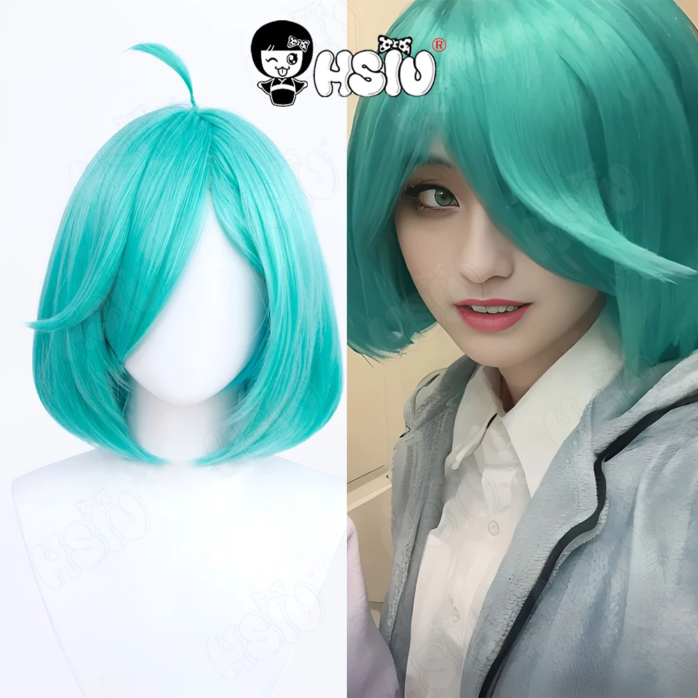 Anemo Nemo Cosplay Wig Anime I admire magical girls cosplay Wig HSIU 30cm green blue short hair Synthetic Wig+ Wig Cap