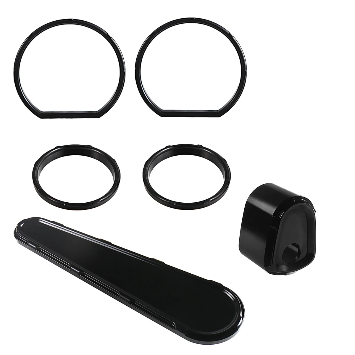 

Black Burst Gauge Bezel Kit Ignition CapsTank Dash Inserts For Harley Touring CVO Street Glide FLHX Tri 2014-2023 Model