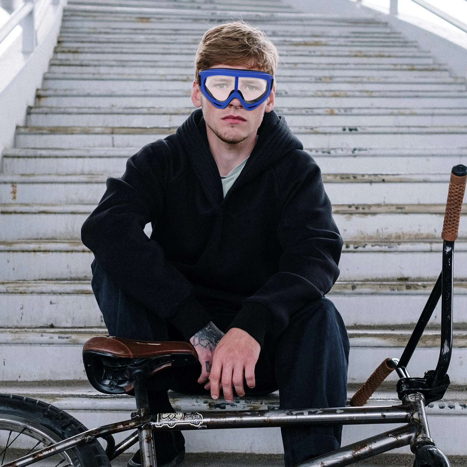 

1pc Outdoor Sports Goggles High Definition Windproof Lenses Adjustable Strap For Cycling Skiing Snowboard Motorcycling