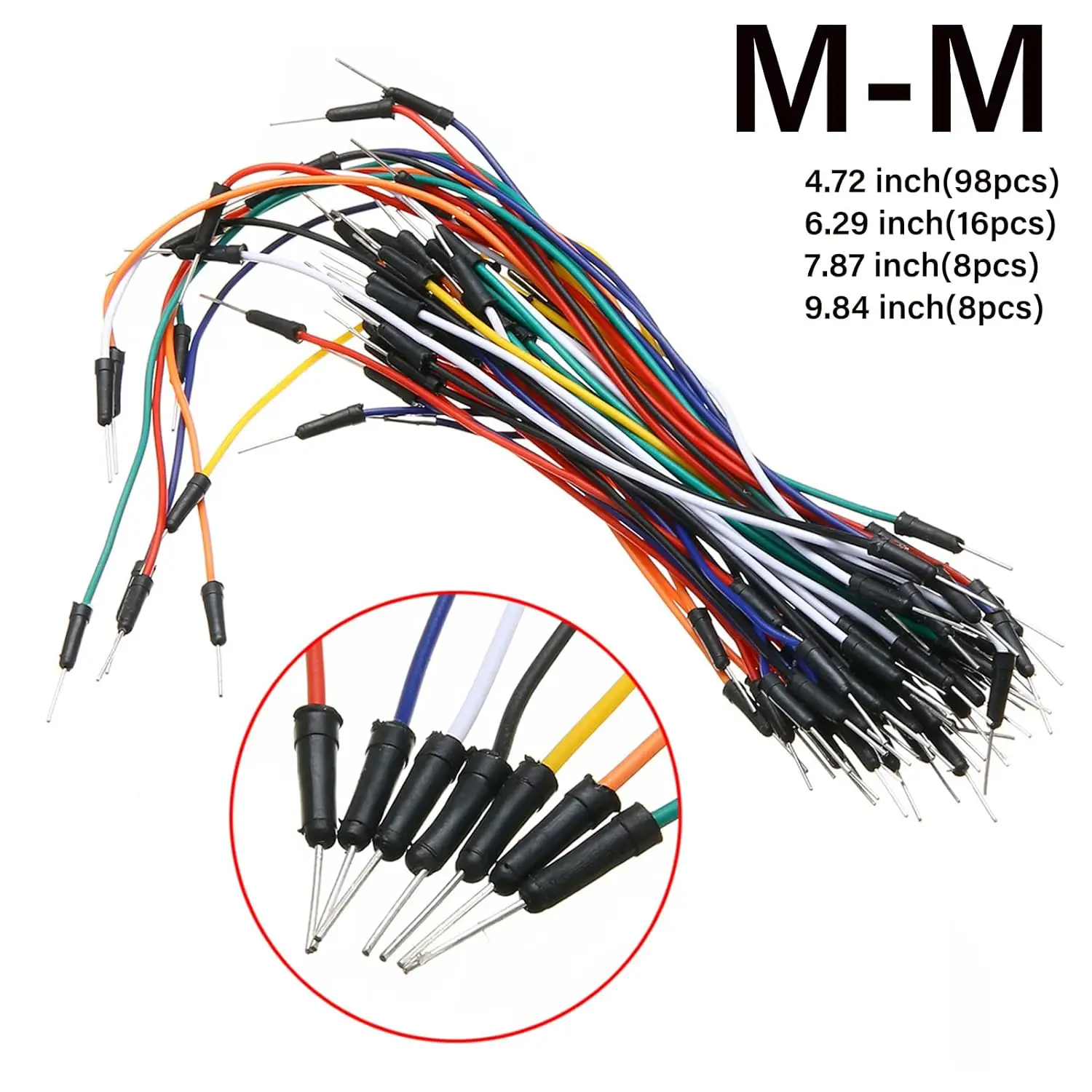 130pcs Solderless Flexible Breadboard Jumper Wires Male to Male Compatible with Arduino Breadboard