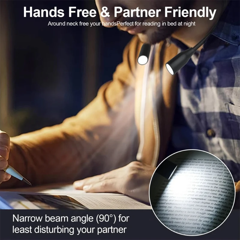 1 قطعة ضوء معلق للرقبة LED جديد ، ضوء قراءة قابل لإعادة الشحن معلق على الرقبة المحمولة ، ضوء ليلي ، إضاءة رياضية خارجية في الليل #3