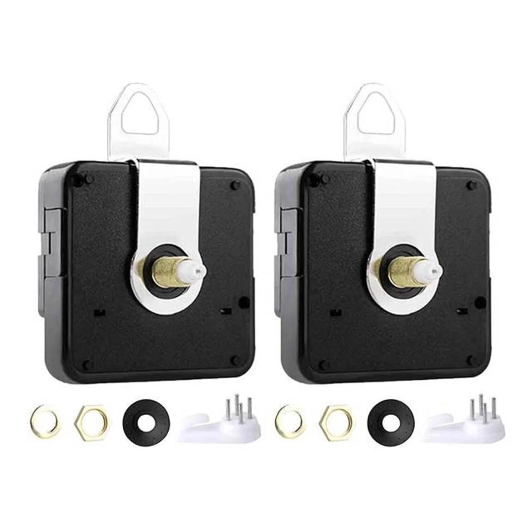 AT13 2Pcs Silent DIY Quartz Wall Clock Movement Mechanism Kit for Repair Parts Replacement Home Decor Timepiece Tools 16mm