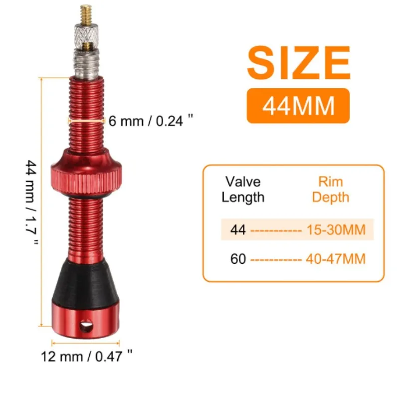 40mm Bike Tubeless Valve Aluminium Presta for Road Mountain Bicycle Rim Tubeless Tires Upgrade Anti-backflow