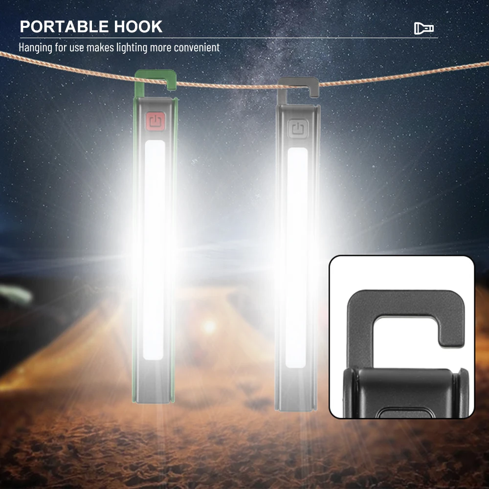 Asafee W09 Rotate 180° Adjustment Work Light Strong Side Light With Scale On Back Lamp Torch Portable Useful Car flashlight