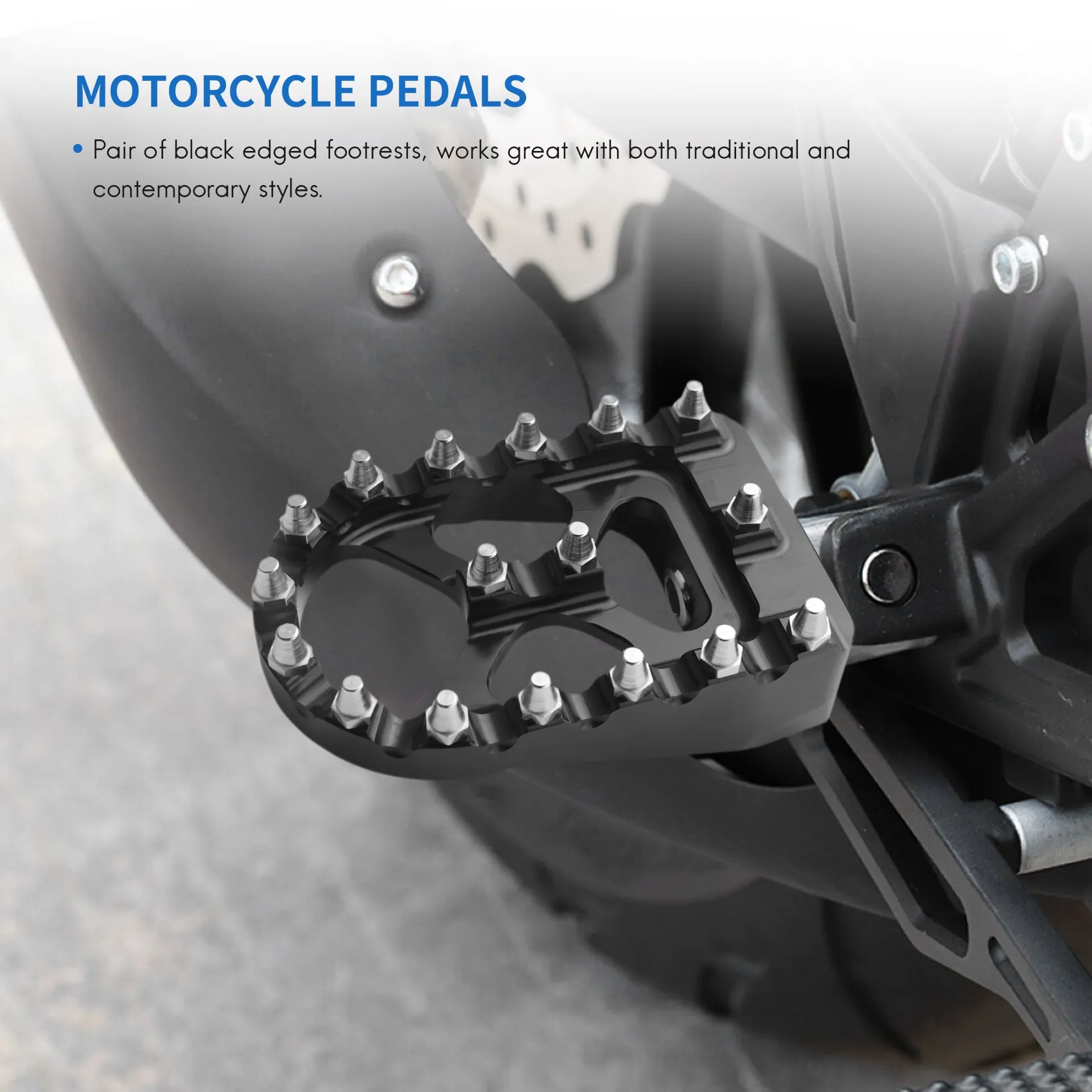 Super Sale Motorcycle Wide Foot Peg MX Offroad Foot Pegs 360° Roating Style For Sportster 883 Fatboy Bobber Motorcycle Accessori