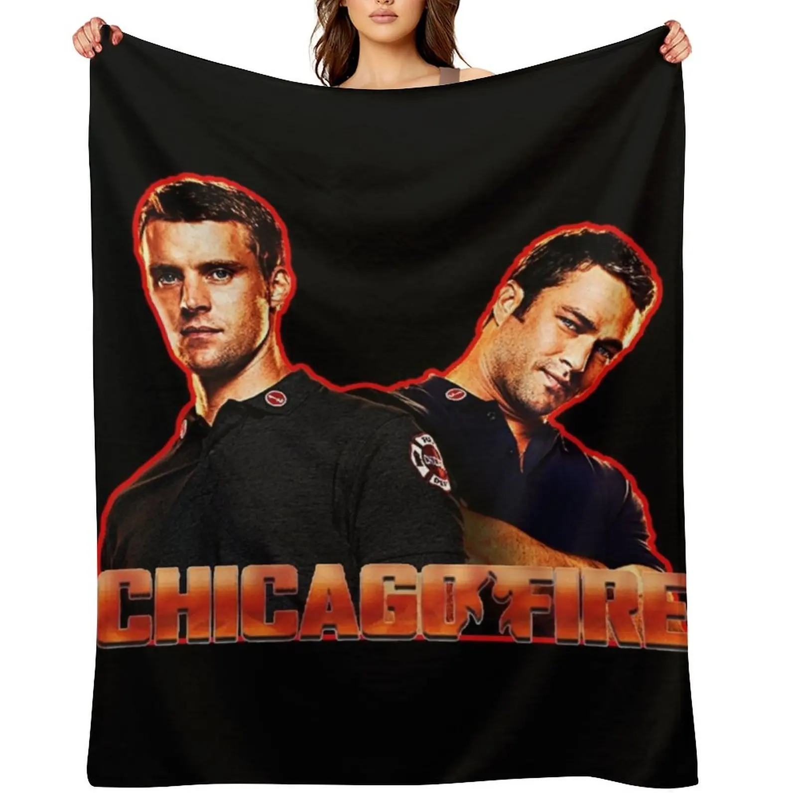 

chicago fire-matthew casey and kelly severide Throw Blanket Vintage For Sofa Thin Luxury Thicken Flannels Blankets