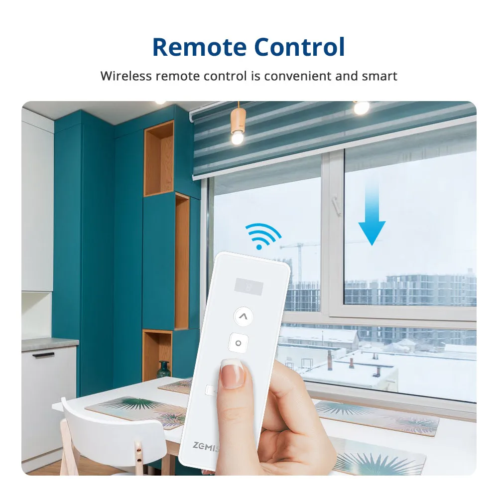 Zemismart 2N Roller Shade Blinds Motor WiFi Electric Curtain Motor for 38mm Tube Work with Tuya Alexa Google Home Voice Control