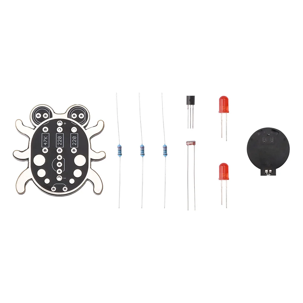 Weevil Eye DIY Electronic Beginner Learn To Solder Fun Kit Handmade Gift Red Yellow Blue Green Black White Purple