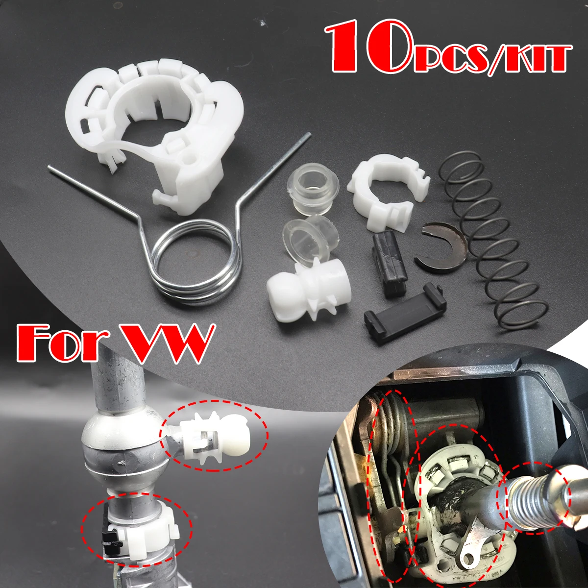10 Stuks Voor Vw Golf MK5 MK6 Eos Passat Gear Shifter Selector Hendel Bus As Versnellingsbak Stok Lente Mt Shift issue Fix Versnellingspook
