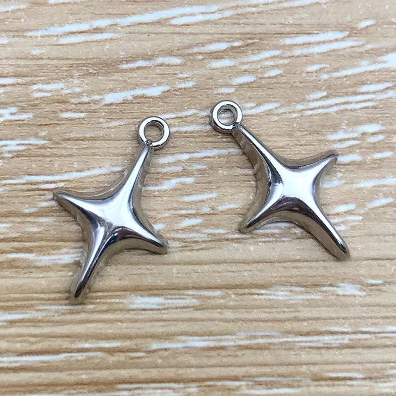 Colgante de aleación de meteorito con estrellas esmaltadas, 30 piezas, fabricación de joyas, pendientes hechos a mano, pulsera, collar, accesorios de bricolaje