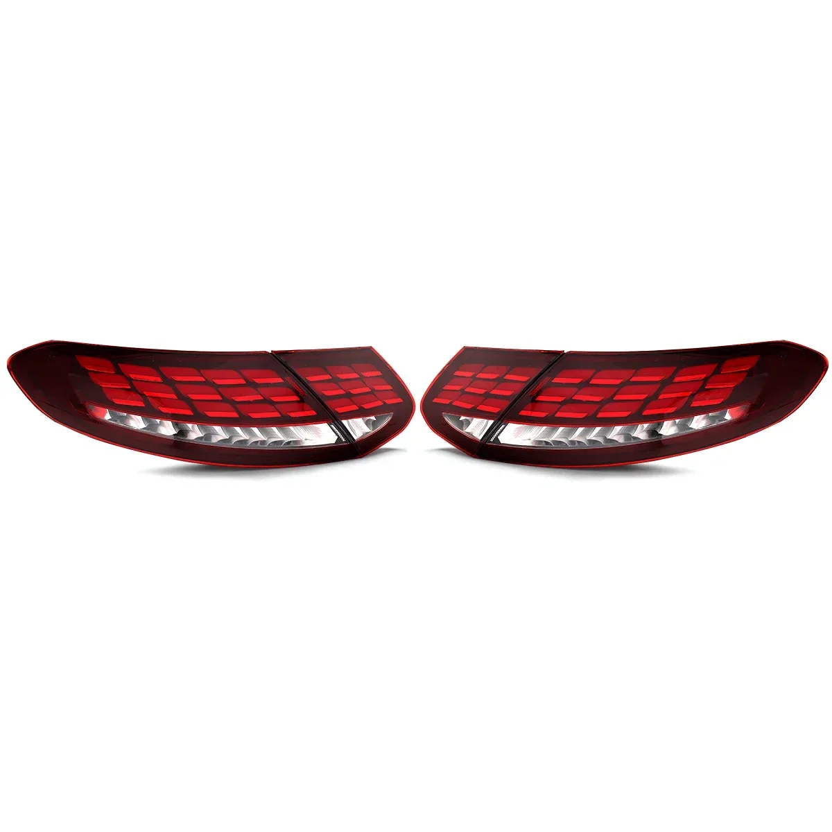 MAGICKIT One Pair LED Tail Lights Brake Lamp For Mercedes-Benz C-Class C205 A205 C300 C63 2016-2021 CAR Accessories Tools