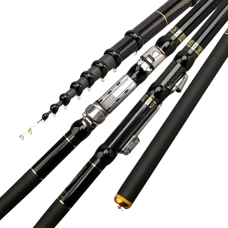 4.5M 5.4M 6.3M 7.2M Adjustable Positioning Fishing Rod Telescopic Portable Fishing Spinning Ultra Light Hard Rock Rod