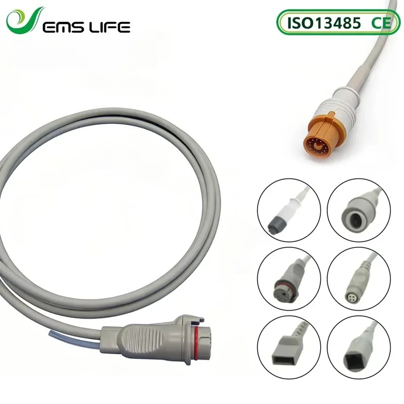 IBP Adapter Cable for FK DS7100 Patient 3.1m Length EOS CE Certified Utah BD for ED Connector