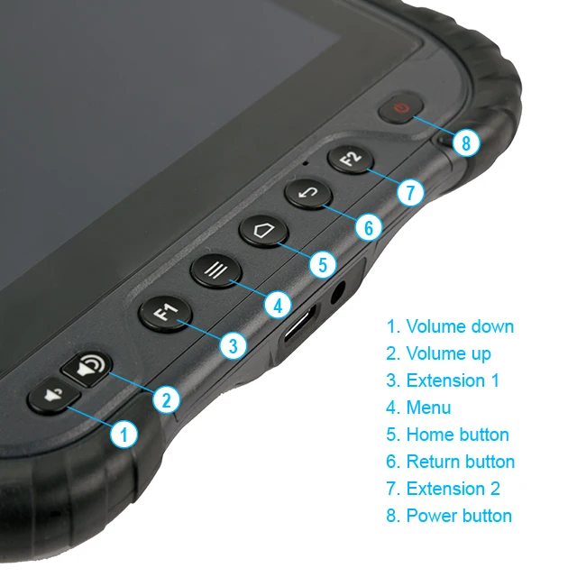 RDC80 Latest 8'' 1920 X 1200 FHD 8MP Front 16MP Rear Android 13 GIS Rugged Tablet RTK