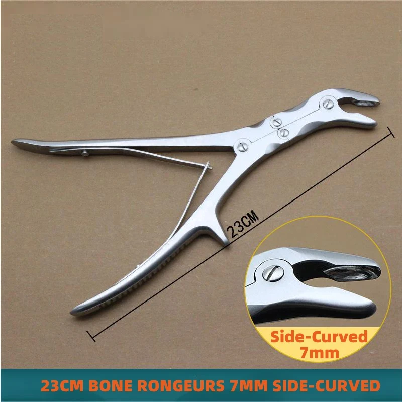 Imagem -04 - Double Action Bone Rongeurs Mandíbulas Curvas Retas 180 mm Long Orthopedia Instruments 1pc