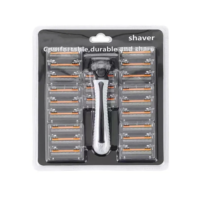 

Men's Shaver with New Design Three Layer Reusable Razor Imported Blade Multi Tool with Head Change Feature