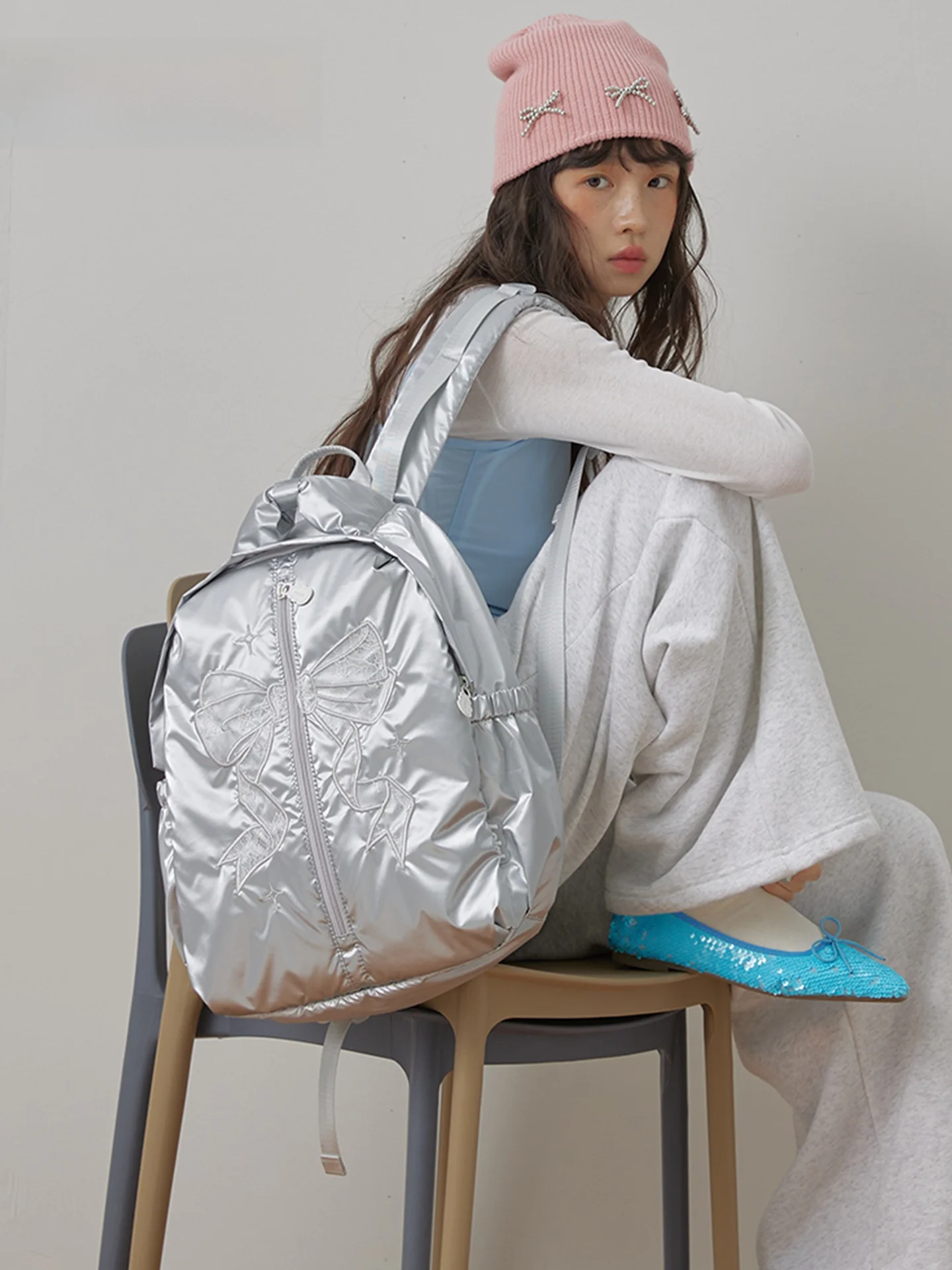 Design Lightweight Embroidered Cloud Travel Backpack Large Capacity Bookbag for Women College Students Fashion Commuter ...