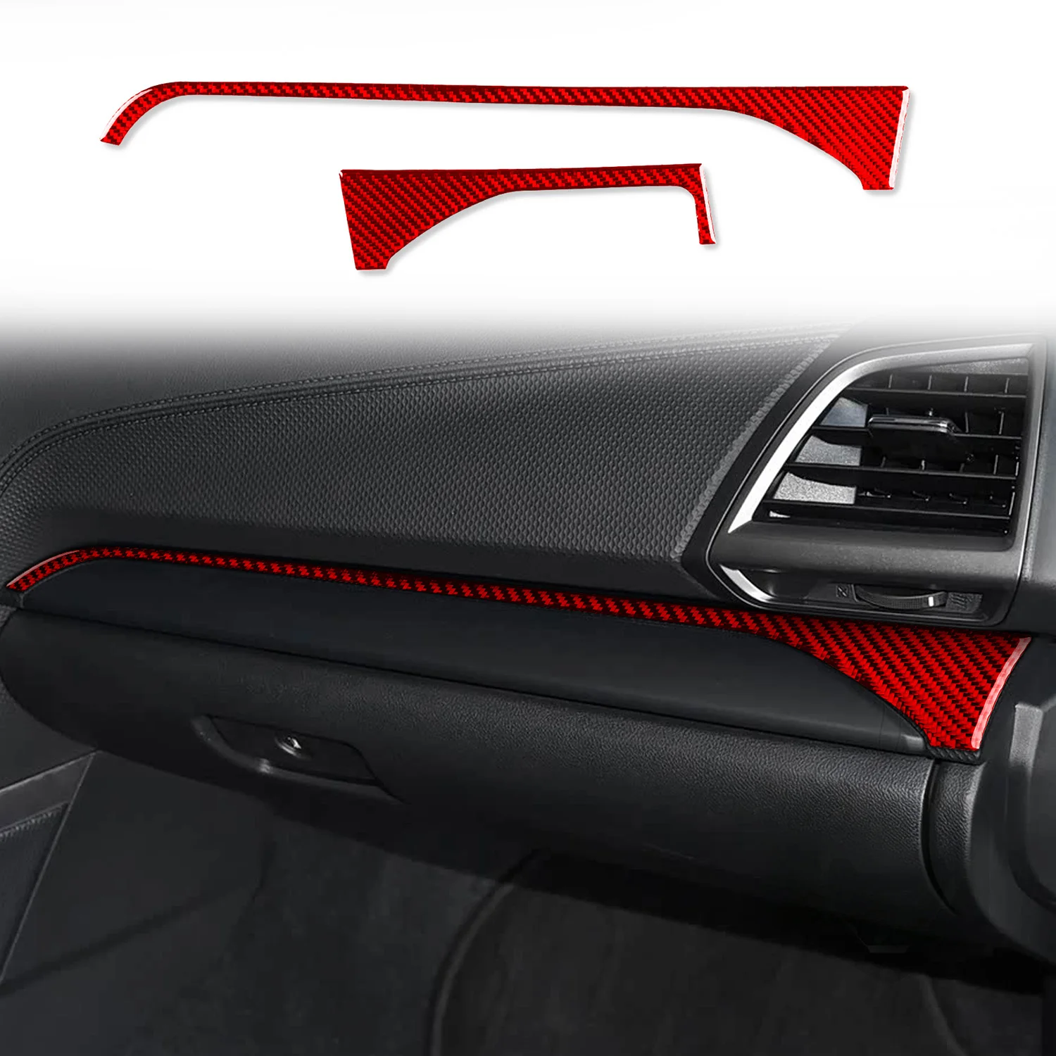 LHD! For Subaru Forester SK 2019-2024 Dashboard Side Trim Cover 2Pcs Carbon Fiber Interior Trim