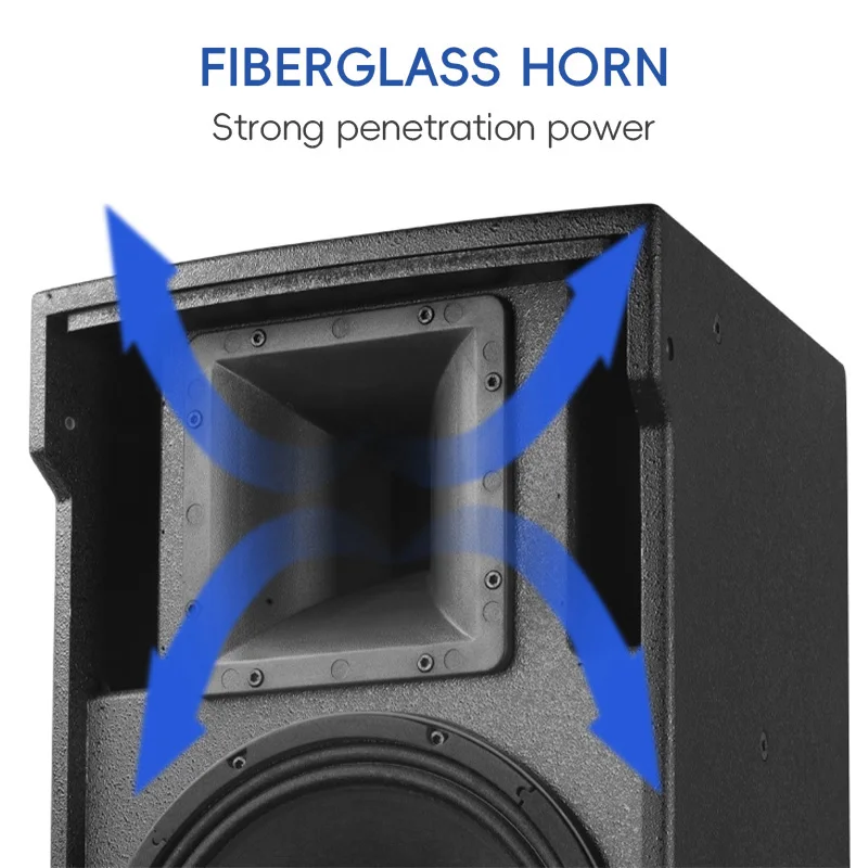 10/12인치 패시브 스피커 8옴 2웨이 라우드스피커 95/97dB 감도 사운드 박스 XLR 지원 야외 홈 시어터 카라오케 DJ용