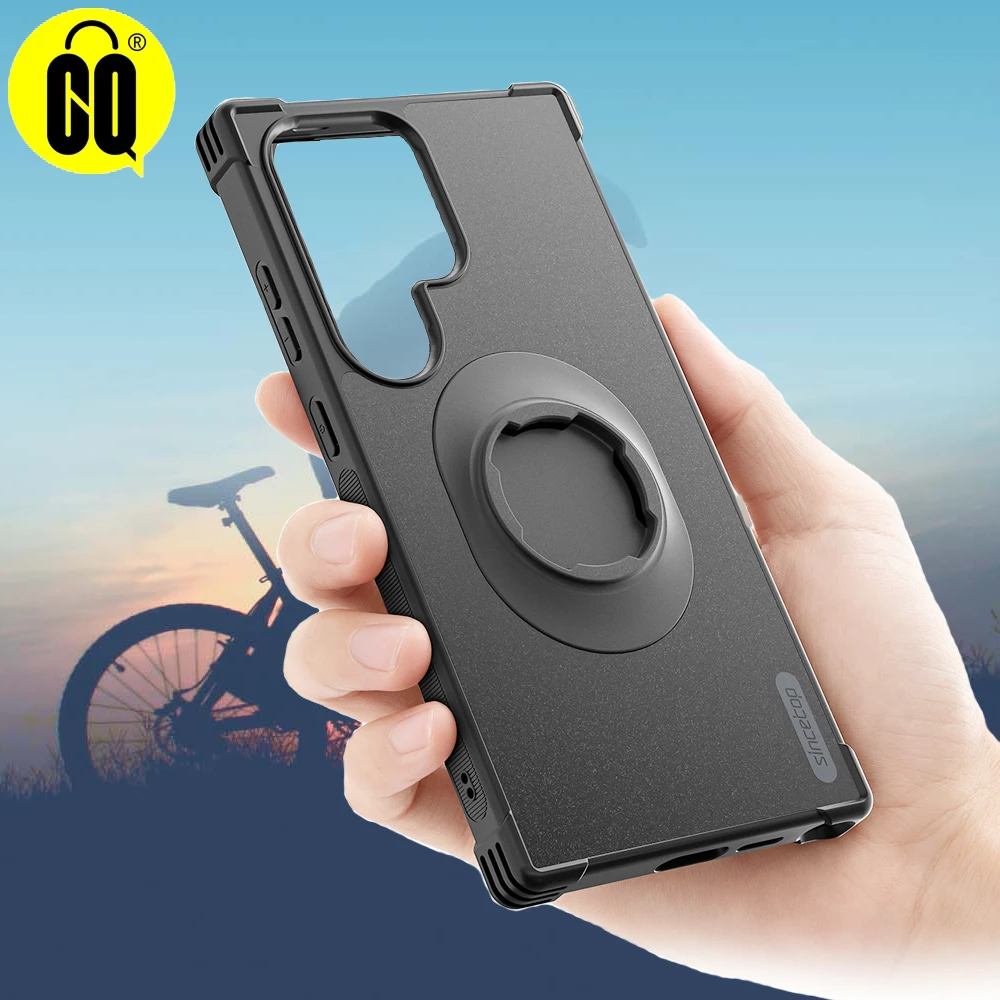 Étui antichoc pour Samsung Galaxy S24/S25/S24U/S25 Ultra, avec conception de verrouillage, compatible avec le support de moto/vélo de style Quad