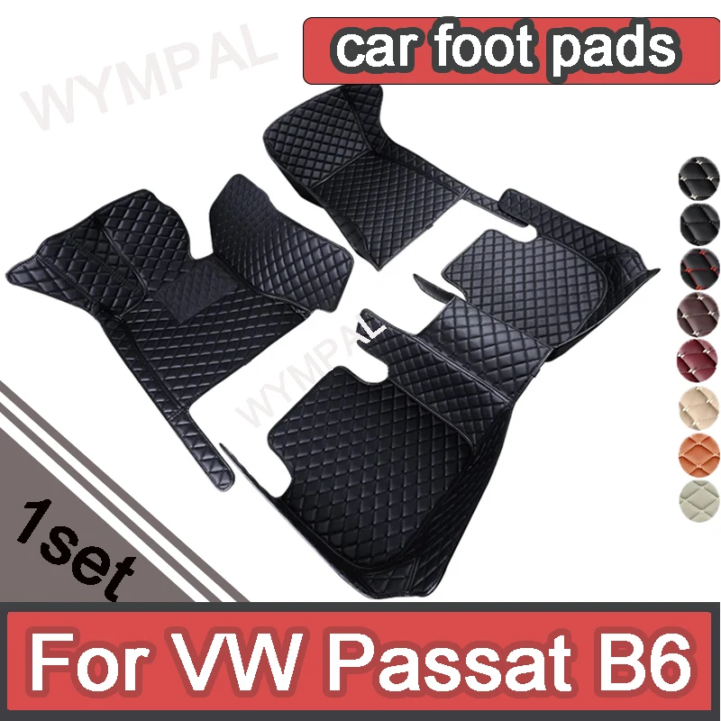 

Кожаные автомобильные коврики на заказ для VW Passat B6 2007 2008 2009 2010 2011, коврики, коврики, подкладки для ног, аксессуары