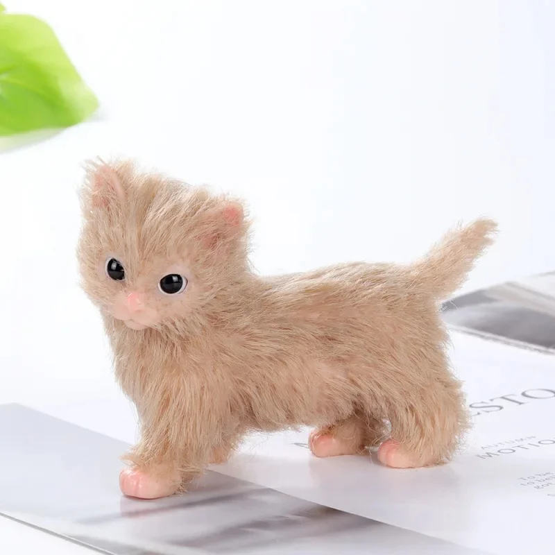 Simulation Mini SiliconeCute Kitten Baby Doll Toy Soft Lifelike Handmade Reborn Pet Kitten Newborn Animal Doll Toy Gift For Kids